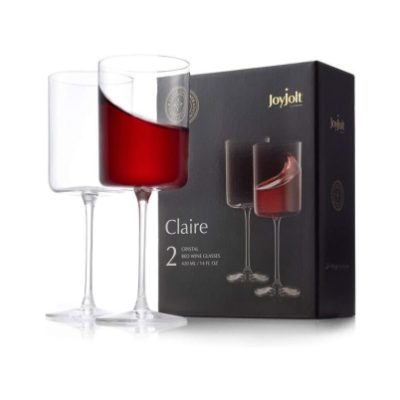 JoyJolt Claire Red Wine Glass Set