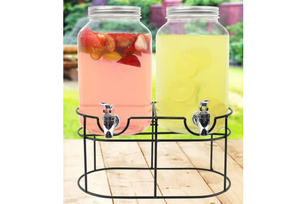 Estilo Glass Double Drink Dispenser