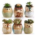 Owl Pot Ceramic Flowing Glaze Base Serial Set