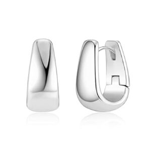 14K Gold Plated Small Hoop Earrings Silver Hypoallergenic Earrings