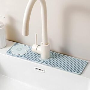15 Inch Long Faucet Mat for Kitchen Sink, Detachable Faucet Splash Catcher…