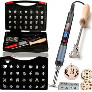 28 Pcs 5/8″ Branding Iron for Wood Leather Hats…
