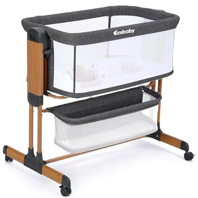 3-in-1 Baby Bassinet, Adjustable Portable Crib fo…