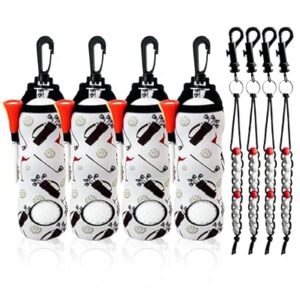 4 Set/Pack Golf Ball Tee Holder Neoprene Pouch Golfs Shot Score Counter Golf Ball Ca…