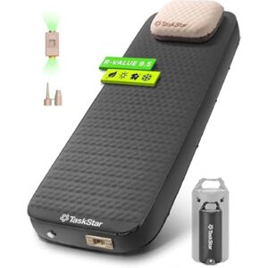 4″ Self Inflating Sleeping Pad for Camping with Pillow