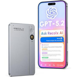 AI Voice Recorder & Transcriber with GPT-5.2 Analysis – 30-Hour Recording…