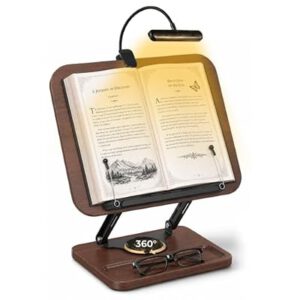 Adjustable Book Stand for Reading with Light
