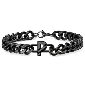 American Flag Initial Bracelet Gifts for Men