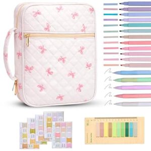 Bible Bag for Women, Bible Cover Case with Study Supplies,Large Quilted Bible Ba…