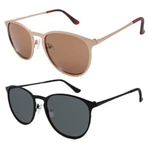 Classic Round Retro Sunglasses UV400 Circle Lens Metal Frame Men Women…
