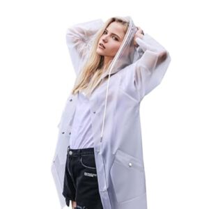 Clear Rain Coat for Women – Waterproof Packable Fashion Rain Poncho