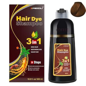 Coffee Hair Dye Shampoo 3 in 1 for Gray Hair…