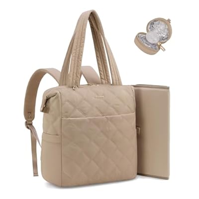 Diaper Bag Backpack,Diaper Bag Tote for Mom Dad with Changing Pad,Insulated Pockets…