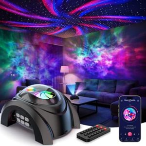 Dual Lens Galaxy Projector, Star Projector for Bedroom with 58 Light Effects,…