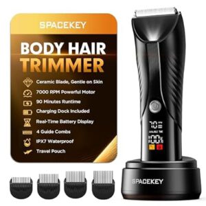 Electric Body Hair Trimmer – IPX7 Waterproof Ball Trimmer for Men…