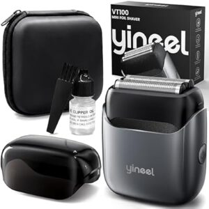 Electric Foil Shaver for Men, Pocket-Sized with Case…