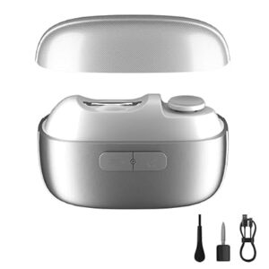 Electric Nail Clipper Fingernail Trimmer: 3-in-1 Automatic Nail Polisher with LED Light…