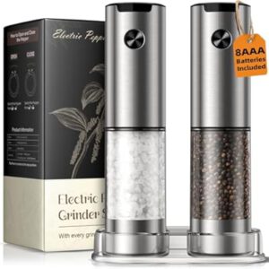 Electric Salt and Pepper Grinder Set