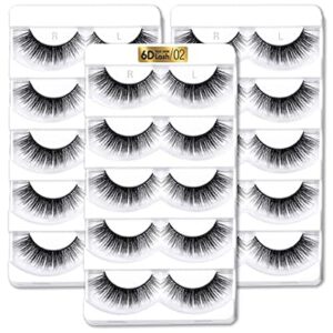 False Eye Lashes – Strip Lashes,6D Fluffy Volume & Natural Look Fake Eyelashes