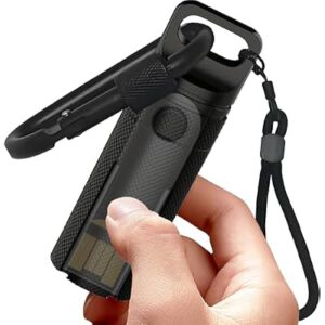 Fire-Resistant Cold Wallet Storage Tube with Carabiner for Crypto & USB Drive Case…