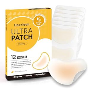 Forehead Acne Patches (12 Counts), Extra Large Hydrocolloid Pimple Absorbing…