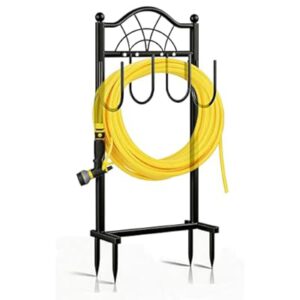 Garden Hose Holder,Upgraded Freestanding Hose Holder with 4 Spikes