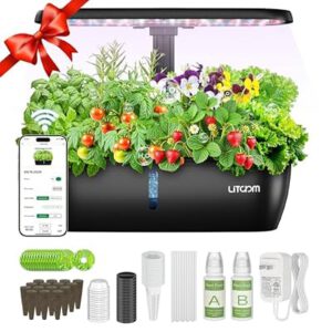 Hydroponics Growing System Kit, 15 Pods Indoor Herb Garden…