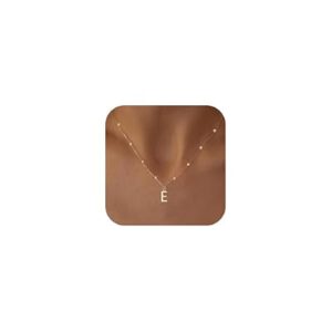 Initial Necklaces for Women 14K Gold Silver Dainty Letter Charm Necklace Personal…