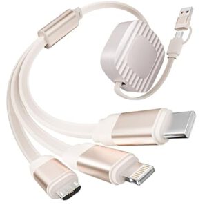 Multi Charging Cable, 3 in 2 Retractable Charging Cable