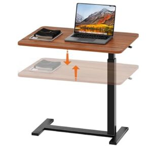 Overbed Table – Adjustable Wheels Standing Desk Side Table…