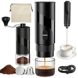Portable Coffee Maker Set – Travel Coffee Maker, Electric Espresso Machine…
