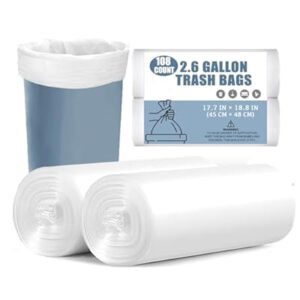 Small Trash Bags – 108 Count 2.6 Gallon Trash Bags Bathroom Trash Bags