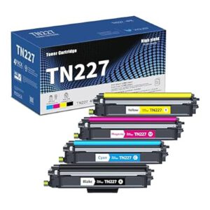 Toner Cartridges High Yield 4-Pack Compatible TN 223 TN223 TN-227…