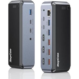 Triple Monitor USB C Docking Station…