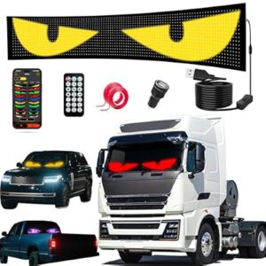 Truck Eye Lights Windshield with DIY Text Flexible Soft Screen