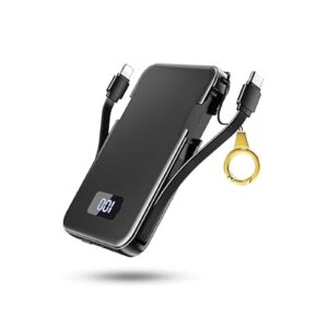 Ultra-Slim 5000mAh Portable Charger for iPhone & Android, Mini Power Bank…