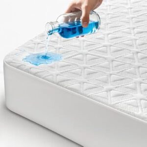 Waterproof Mattress Protector King Size, Soft Breathable Mattress Pad…