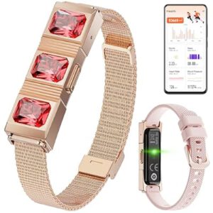 Women’s Smart Bracelet with 2 Bands, Health Fitness Tracker…