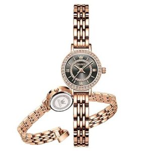 Women‘s Retro Crystal Watch – Rose Gold Plated Bracelet