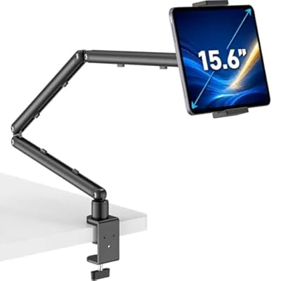 iPad Holder for Desk, Adjustable Tablet Arm iPad Desk Mount with C-Clamp…