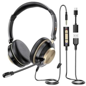 USB Computer Headset with Clear Chat Microphone…