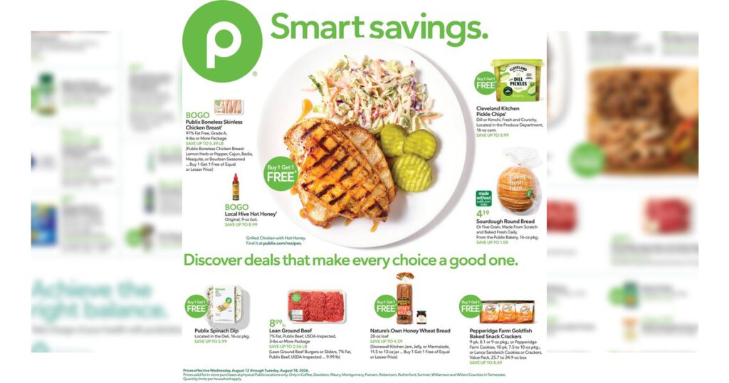 Publix weekly ad Aug 12 – Aug 18, 2026