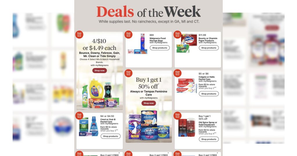 Walgreens weekly ad