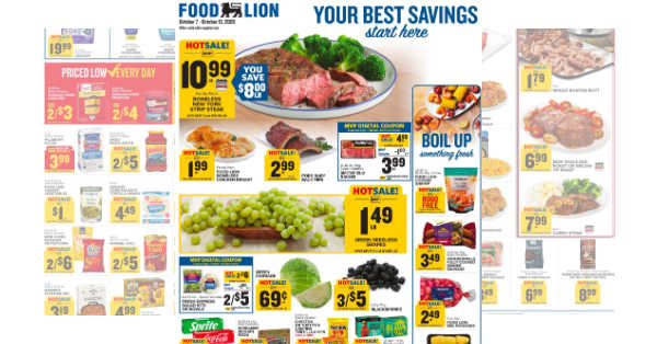 Food Lion weekly ad sneak peek Oct 7 – Oct 13, 2026